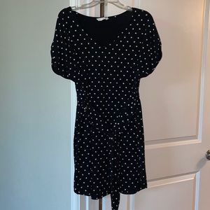 H & M black and white polka dot dress.